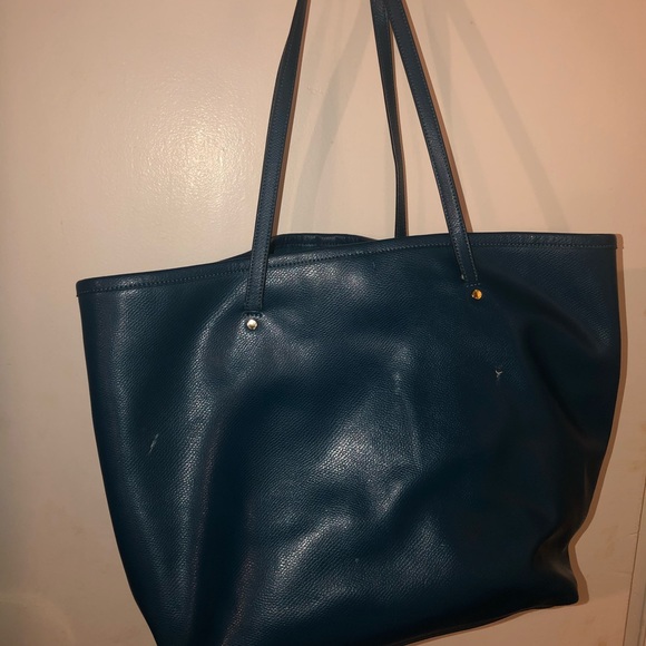 Coach Lathe Blue leather tote bag - Picture 4 of 5